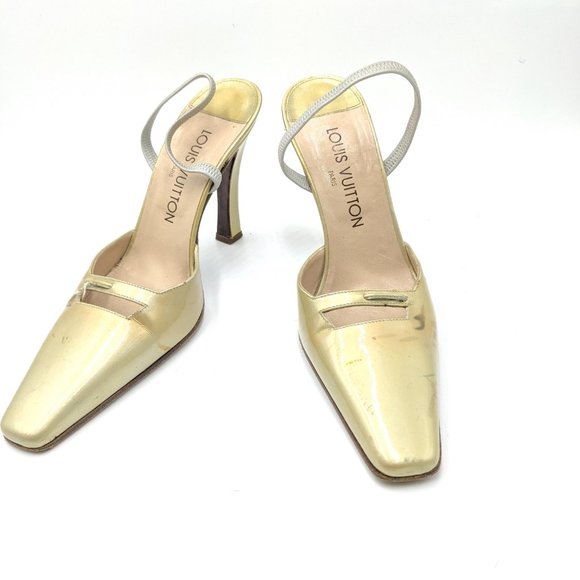 Louis Vuitton Patent Leather Slingbacks - Picture 1 of 8